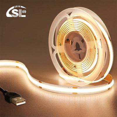 DC 24V impermeável 5V 8mm 320leds 1cm One Cut 4000K Natural flexível COB LED Strip Light