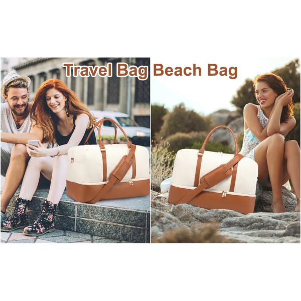 Men'S Canvas Travel Duffel Bags Luggage Carry On Weekend Tote 16.2x14.5x8