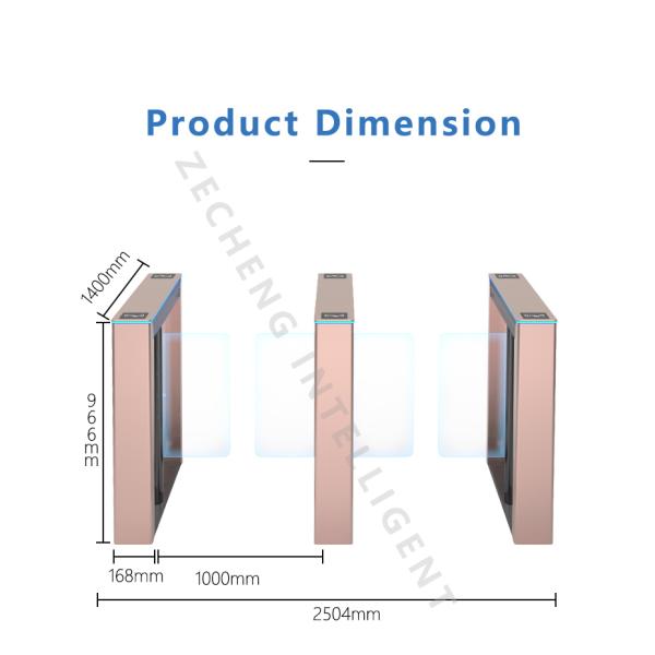 Security Speed Electronic Turnstile Gates Aluminum Alloy With IP54 Protection Level
