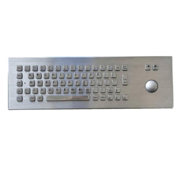 KIOSK IP65 / IK07 Industrial Keyboard With Trackball waterproof dustproof Front Panel Mounted -40℃