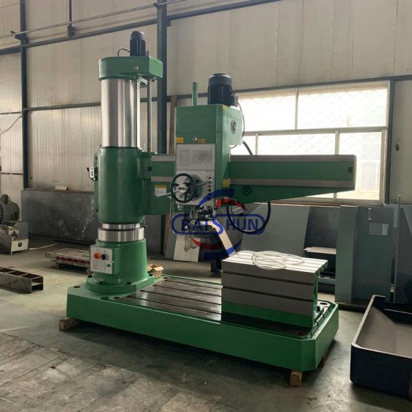 Electrical-Hydraulic Radial Arm Drilling Machine with 80mm Max Drilling Diameter, 450mm Spindle Travel, and 360° Rotation Angle