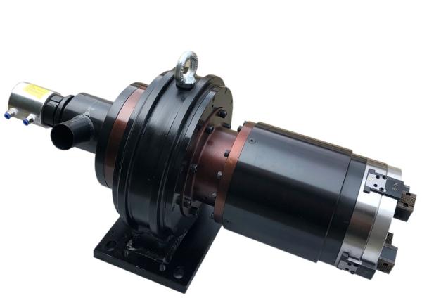 Laser Feeding Rear Chuck Double Acting 4 Jaw Steel Chuck