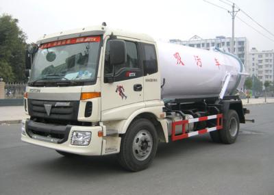 caminhão do líquido de limpeza de 12CBM Vvacuum, 10 toneladas/12 toneladas caminhão de petroleiro da sução da água de esgoto de Foton 4 x 2