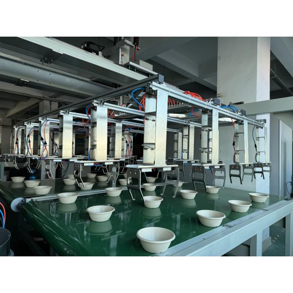 High-Speed Automatic Rotary Coating Line for Pulp Molded Food Packaging - Precision Internal Barrier Solution