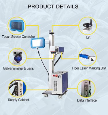 O ISO industrial refrigerar de ar da fibra da máquina 20w da marcação do laser aprovou em linha