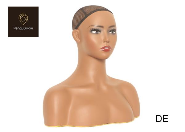 Height 42cm Competition Mannequin Head With Shoulders Female