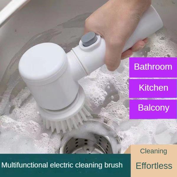 USB Rechargeable Kitchen Dishwashing Brush for Household Cleaning of Sink and Bathtub
