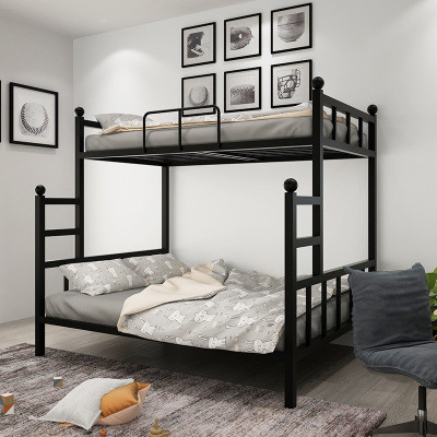 School Furniture Adult Full Size Metal Garden Bunk Bed for Space Saving in Queen Loft Bed