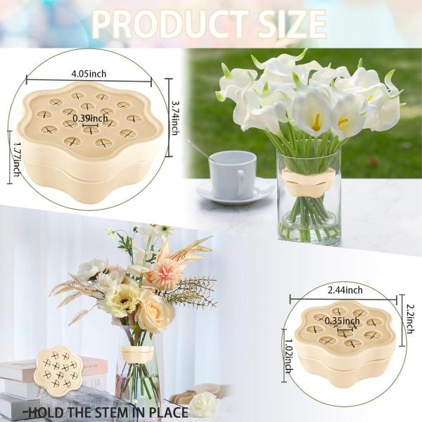 Silicone Spiral Ikebana Stem Holder, White Spiral Stem Holder Ring For Flowers, Upgraded Spiral Stem Holder For Vases, Spiral DIY Bouquet Twister Flower Arrangement Holder