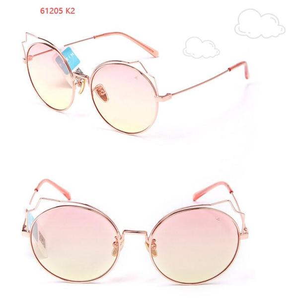 KIDS SUNGLASSES 61205 METAL FRAMES CAT EYE FASHIONABL CUTE CHILDREN NON POLARIZED