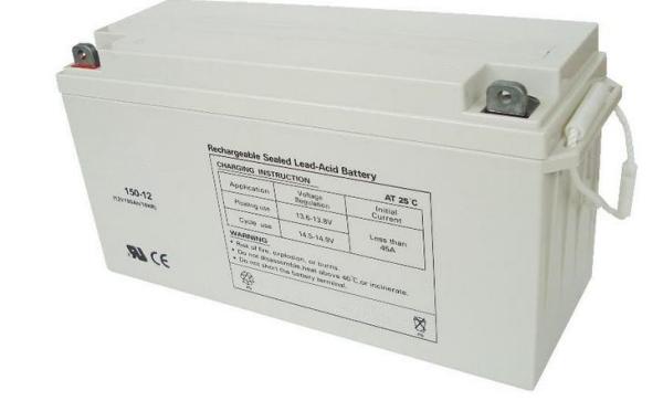 White 6FM150H T5 / T11 Safety Shock Proof High Rate Discharge Battery 12v 150ah