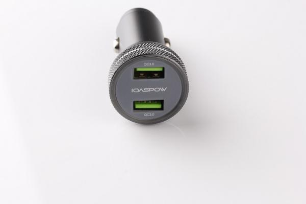 Quick Charge 3.0 Car Charger 12V Dual USB Car Charger 3.1Case Aaluminum alloy