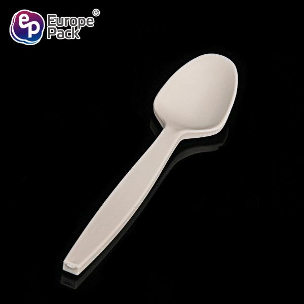 Europe-Pack factory direct biodegradable corn starch 5 inch dessert spoon