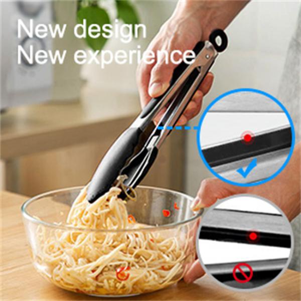 BPA Free Kitchen Food Tongs , Noncorrosive Catering Tongs Stainless Steel