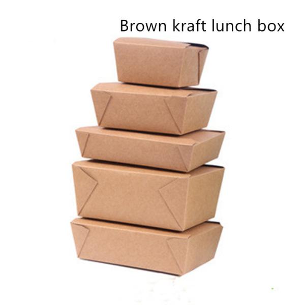 Microwavable Brown Kraft Paper Take Away Box 800 1400 1480 2000ml