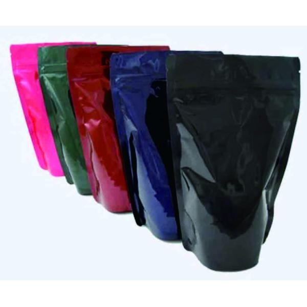 Food packing 3 side sealing bag stand up plastic pouch , food grade zip bag
