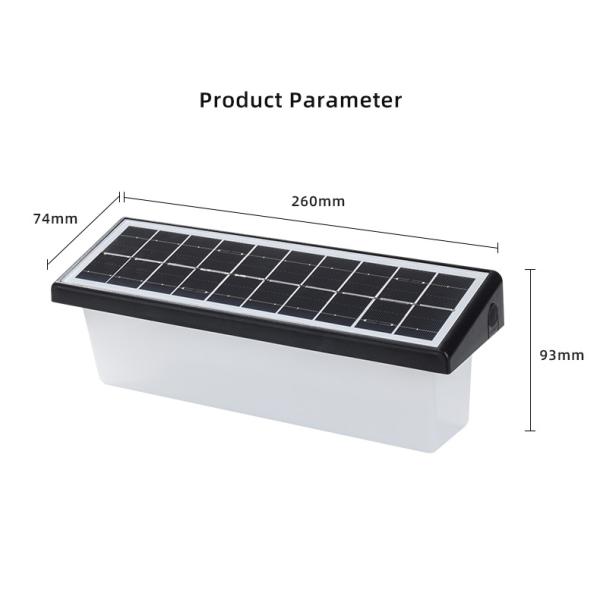 Villa Hotel Outdoor Garden Solar LED Wall Light with Motion Sensor and Remote Control