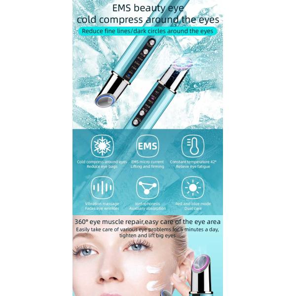 Ручка оборудования массажа глаза и массажа глаза к сумкам глаза сморщивает горячую вибромашину обжатия к темным глазам артефакта кругов