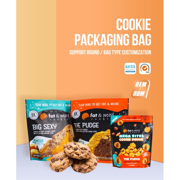 Заказ напечатанный печенье стоять сумка шоколадный чип Zipper пищевой упаковочный пакет шоколадный чип печенье упаковочный пакет
