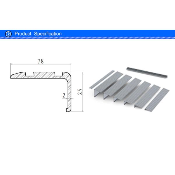 Anodized Anodised Aluminium Angle , 6000 Series Aluminium Edging Strip 38 * 25 mm