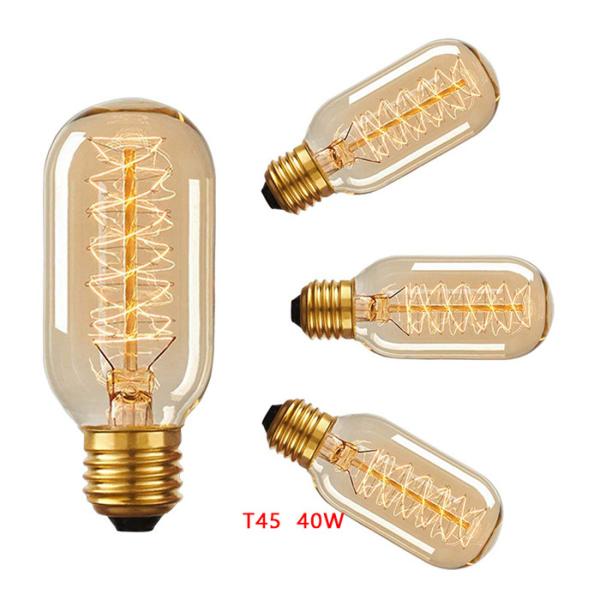 Vintage Edison Filament Bulbs E27 T45 Luminarias Edison Decorative Light Bulbs 220v