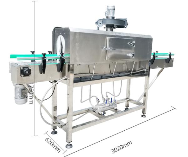 0.1Mpa plastic shrink wrap machine 120w Shrink Wrap Heat Tunnel For Bottles