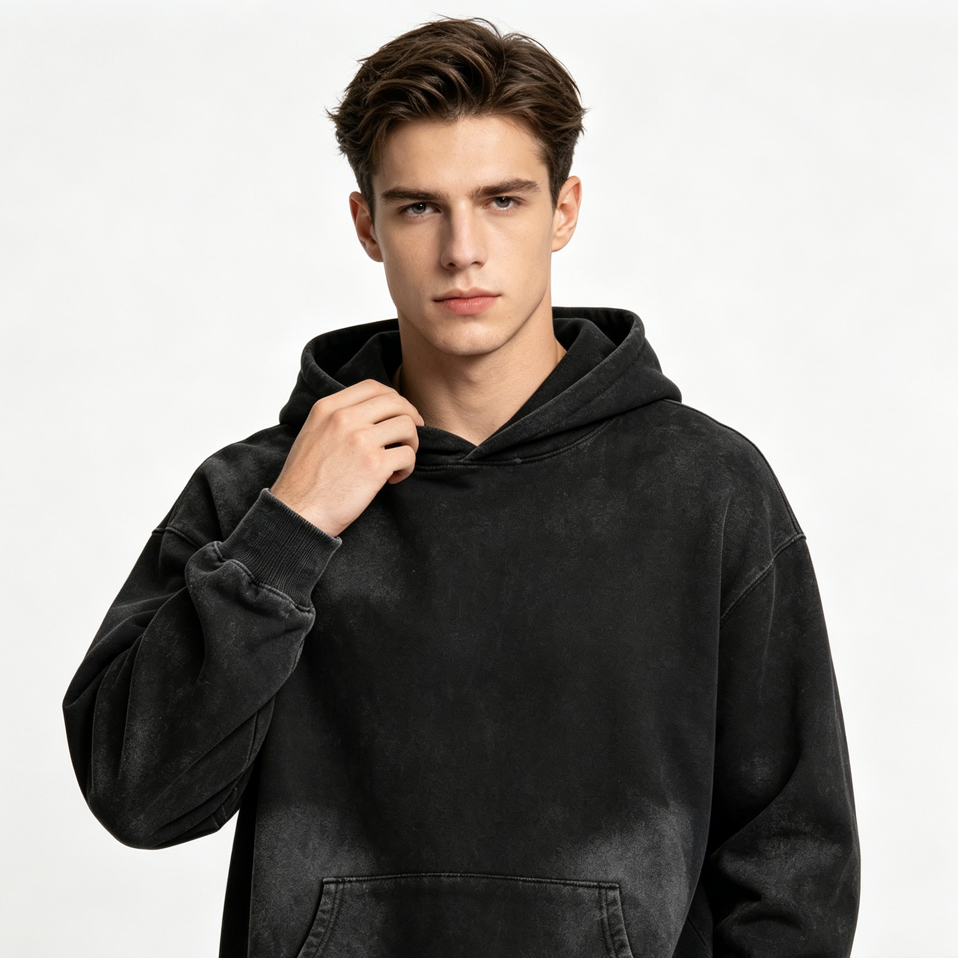 Vintage Casual Stone Wash Hoodies 350GSM - 400GSM 100% Cotton Heavyweight Hoodie For Youth