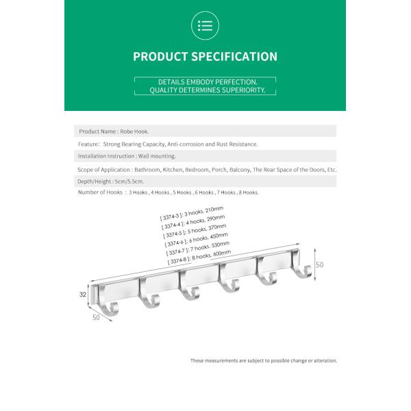 Aluminium Oxidation Finish Stainless Steel Robe Hooks For Coat Jacket Backpack