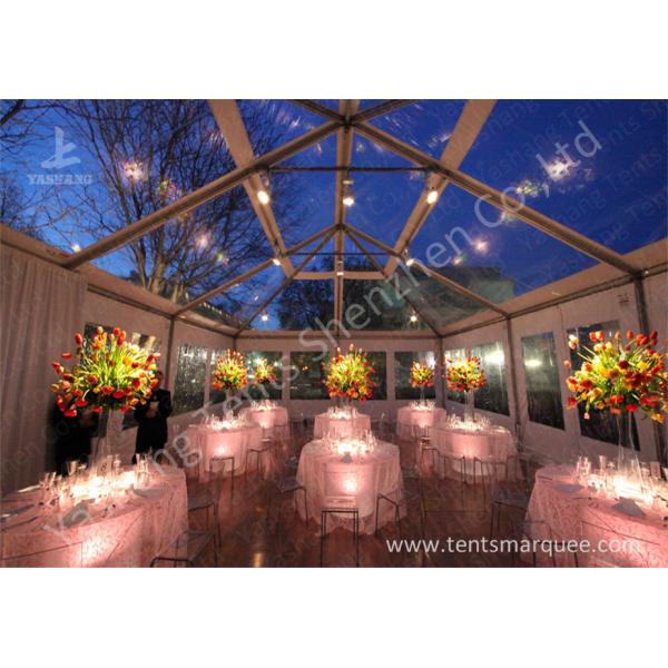 Pretty Transparent Cover Outdoor Wedding Reception Marquee Solid Anodized Aluminum Profile