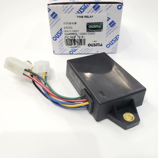 Relé 16A1114001 16A11-14001 MM409675 32B90-02400 do temporizador da parada do motor de OUSIMA para a máquina escavadora CAT E307