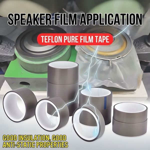 Pure PTFE Film Teflon Tape High Temperature 300℃ Non-Stick No Residue Electrical Insulation Tape