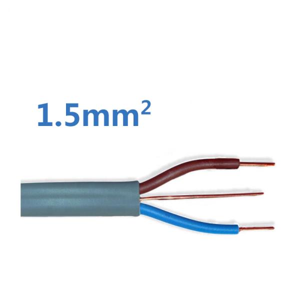 BS6004 624-Y copper wire PVC insulated PVC sheathed Flat Twin and Earth BVVB electrical cable