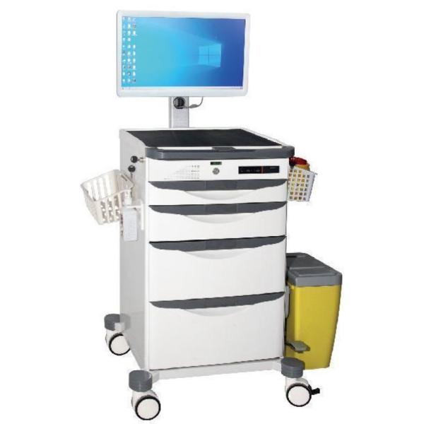 Chariot médical d'urgence ODM pour crash, en ABS, pour instruments hospitaliers