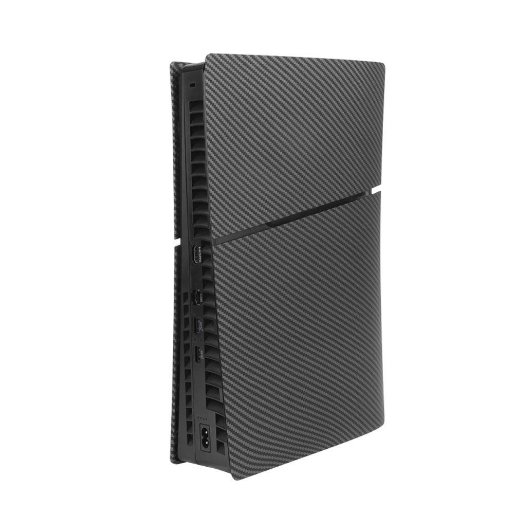 Laudtec Sjk936 Carbon Fiber Texture Case Water Sticker Protective Replacement Shell for CD-ROM Version for PS5 Slim Game