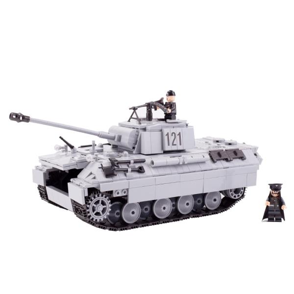 WW2 military swat German soldier mini figure simulation V12 engine panther tank Building Block
