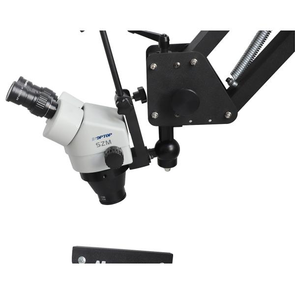 Универсальный настольный микроскоп для ювелиров с пружинным кронштейном Super Clear