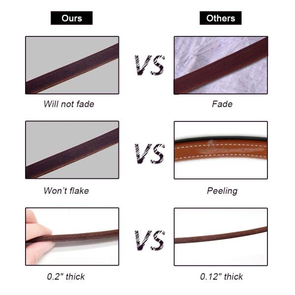 Регулируемые сшитые Хандмаде поводки кожи собаки 5' кс 0,7