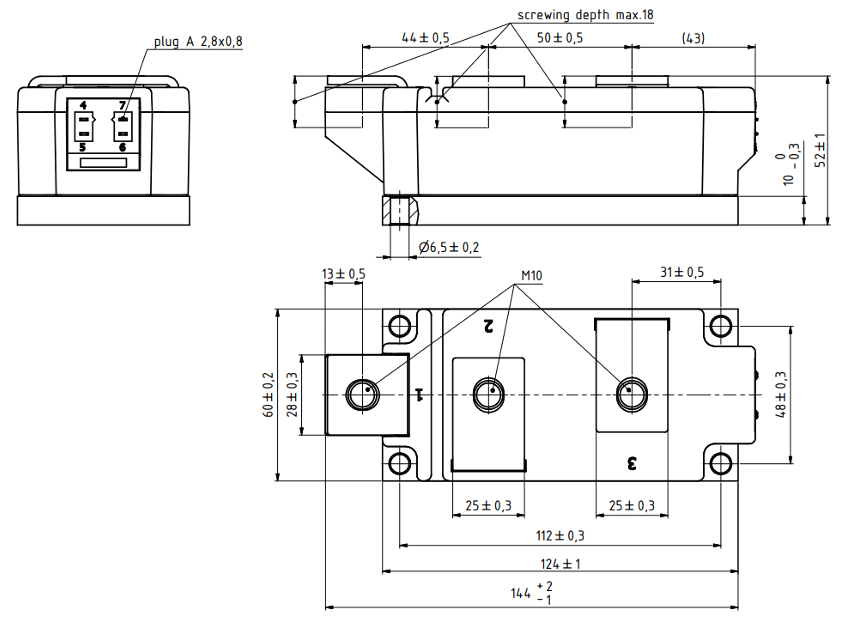 TT430N22KOFXPSA1 2200V 430A HiPak Module Low Vce(sat) High Short Circuit Ruggedness Low Switching Loss Low Inductance Press-Fit Technology For High Power Converters and Rail Traction