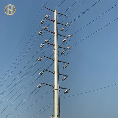 Poder de aço de serviço público de aço polos de 33KV 18m polo com isolador e condutor
