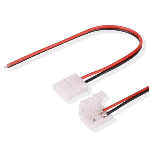 8mm LED Connectors 2 Pin Free Solder Single Color LED Strip Light Quick Connector