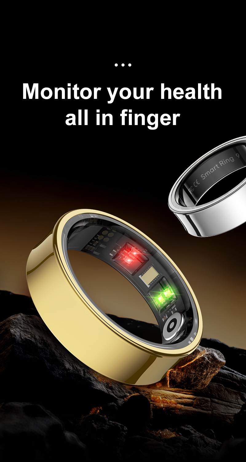Eraysun Ours Smart Rings Waterproof Women R09 Fitness Tracker Pressure Remote Control Health 2025 Smart Ring for Men