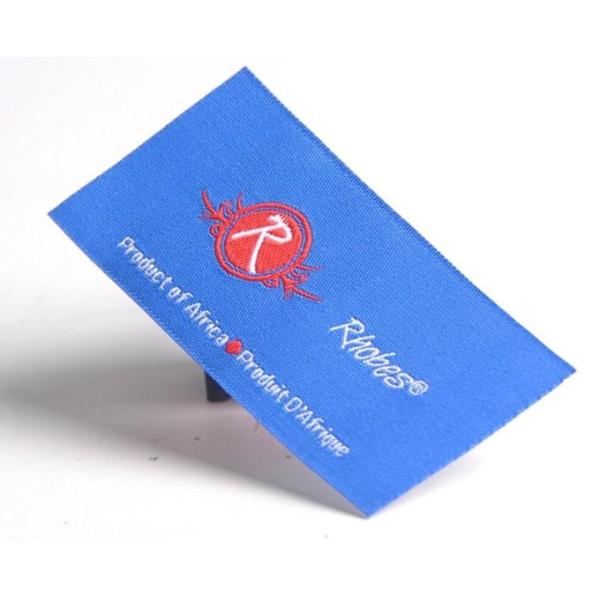 Straight Cut End Fold Black Woven Fabric Labels Neck Main Label Sew On Iron On