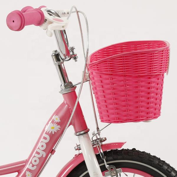 Personnalisation 12 14 16 18 pouces vélo pour enfants avec roues d'entraînement et panier en plastique de couleur correspondante