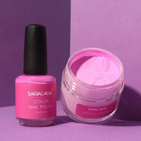 SAGALAGA Private Brand Label Nail Clear Dip Powder Regular Nail Polish and Uv Gel Nail Polish Kit for Wholesale