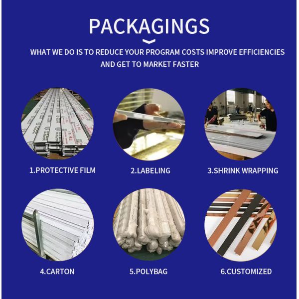 T Profile Stainless Steel Trim Strips 3.00mm Thickness Metal Tile Edging Trim Customized Shape