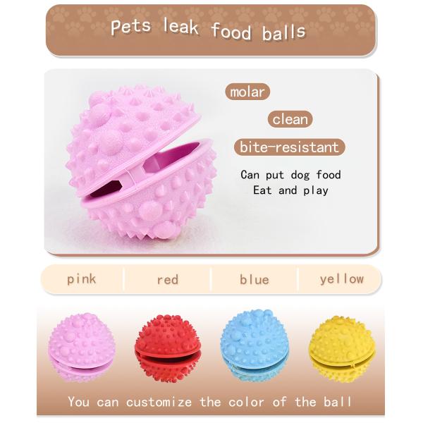 Interactive TPR Rubber Ball Puzzle Dog Toys for Round Training and Mental Stimulation