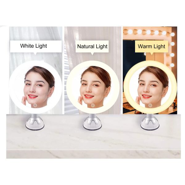 Beauty Beautiful Bathroom Vanity Led Light Magnifying Makeup Mirror With Suction Cup