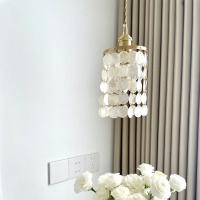 Lumière pendante simple moderne de lumière pendante décorative naturelle de coquilles