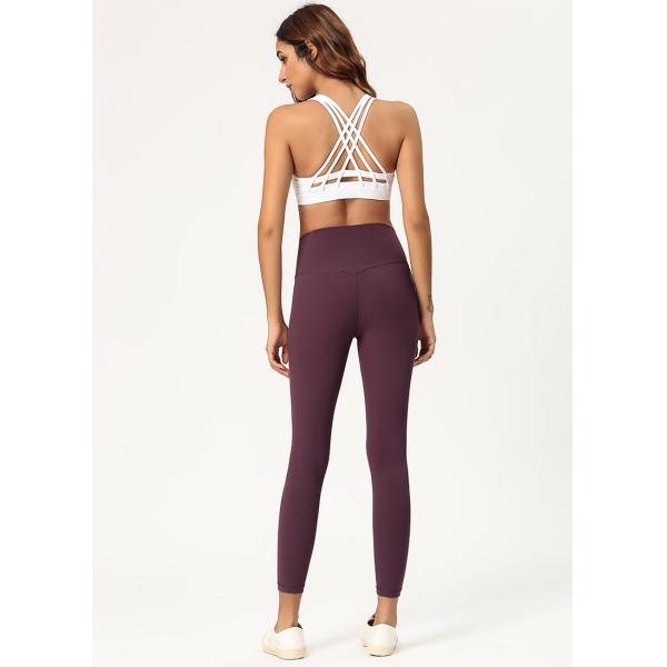 200g Nylon Spandex High Waist Yoga Pants with Pockets S M L
