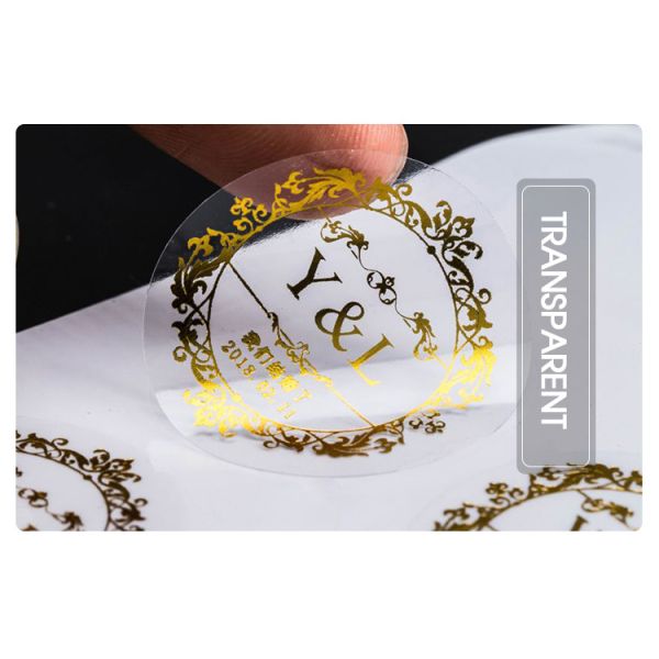 Gold Foil Stamped Stickers Custom Print Embossed